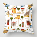 Axyaa White Plush Cushion Cover for Sofa Bedroom Living Room Decor