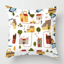 Axyaa White Plush Cushion Cover for Sofa Bedroom Living Room Decor
