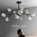 Axyaa Crystal Chandelier Dining Room Ceiling Light Luxury Pendant Lamp
