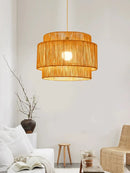 Axyaa Rattan LED Pendant Lights: Modern Nordic Chandelier for Home Decor