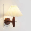 Axyaa Wooden Wall Light Paper Umbrella LED Sconces for Home Decorations