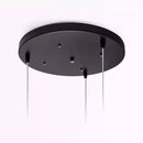 Axyaa 3-Head Black White Chandelier Ceiling Panel - Modern Minimalist Style