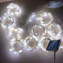 Axyaa Solar Fairy Curtain Lights for Outdoor Garden Wedding Party.