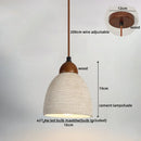 Axyaa LED Pendant Lights Modern Style Cement Wood Hanging Lamp