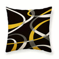 Abstract Geometric Printing Pillowcase in Yellow, Black, White, Gray for Axyaa Pillows