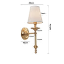Axyaa Vintage Fabric Wall Lamp - Iron LED Wall Lights for Bedroom & Living Room