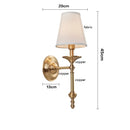 Axyaa Vintage Fabric Wall Lamp Iron LED Wall Lights Indoor Sconces Applique Murale
