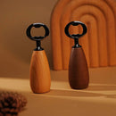 Axyaa Stainless Steel Bartender Beer Bottle Opener Wooden Handle Bar Tool