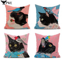 Axyaa Cute Anime Pillow & Cushion Cover Set - 40x40cm Square Decorative Sofa Pillowcase