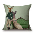 Axyaa Nordic Animal Cartoon Print Cushion Cover - Sofa & Bedroom Decoration Pillowcase