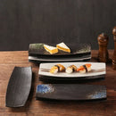 Axyaa Sushi Plate Set Ceramic Tableware BBQ Dim Sum Creative Strip Dish