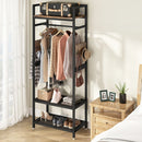Axyaa Heavy Duty Clothes Rack with Shelf, Freestanding Closet Organizer, Max Load 300LBS