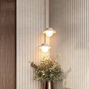 Axya Stone Chandelier: Cream Nordic Style Pendant Lamp for Bedroom and Home Decoration