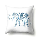 Axyaa Elephant Pattern Polyester Cushion Cover 45x45cm Home Decor Square Pillowcase