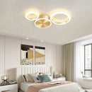 Axyaa Circle LED Chandelier: Luxury Dimmable Ceiling Lamp for Home Decor