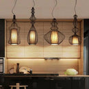 Axyaa Vintage Birdcage Chandelier - Industrial Farmhouse Dining Room Lighting