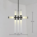 Axyaa Glass Tube Pendant Light for Home LED in Minimalist Design