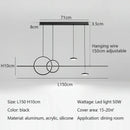 Axyaa Nordic LED Ring Chandelier for Dining Room and Bar Lighting