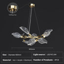 Axyaa Modern Leaf Pendant Chandelier for Dining Room and Living Room