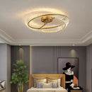 Modern Italian Style Crystal Ceiling Lamp for Master Bedroom by Axyaa