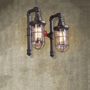 Axyaa Industrial Pipe Wall Lamp for American Retro Decor in Cafes, Bars, and Aisles
