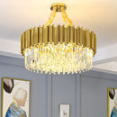Axyaa Luxury Crystal Ceiling Chandelier - Elegant Pendant Lighting for Home Decor