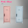 Axyaa Pink Lavender Small Cabinet Metal Desktop Storage Organizer