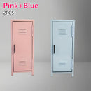 Axyaa Pink Lavender Small Cabinet Metal Desktop Storage Organizer