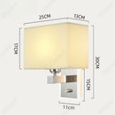 Axyaa LED Fabric Wall Lamp for Bedroom, Living Room, Dining Room