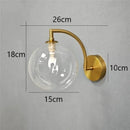 Axyaa Glass Ball LED Wall Lamps: Minimalist Nordic Design for Bedroom, Living Room & More