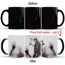 Axyaa Heat Color Changing Zombie Head Coffee Mug, Halloween Surprised Gift