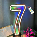 Axyaa Neon Number Signs & Starry Sky Tunnel Lights - Birthday Party Event Decor