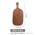Axyaa Solid Wood Steak Plate Japanese Black Walnut Dinner Plate