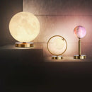 Axyaa Gold Moon Ball LED Table Lamp: Nordic Modern, Dimmable, Bedroom Bedside Desk Light