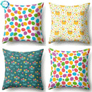 Axyaa Colorful Candy Flower Succulent Plants Printed Pillow Case for Couch Sofa Bed