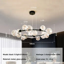 Axyaa Modern Dimmable Metal Pendant Lights with Glass Globe for Dining Room