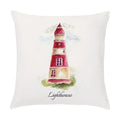 Axyaa Cartoon Sailboat Hot Air Balloon Lighthouse Cushion Cover