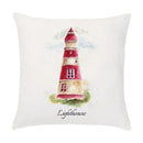 Axyaa Cartoon Sailboat Hot Air Balloon Lighthouse Cushion Cover