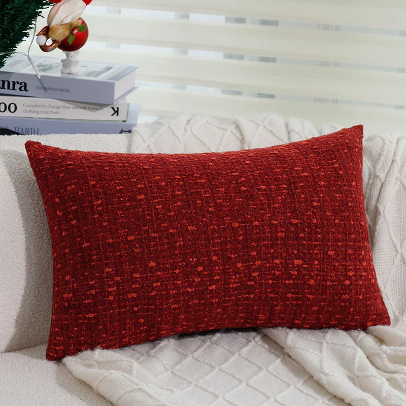 Axyaa Christmas Retro Red Pillowcase 45x45cm Home Decor for Living Room