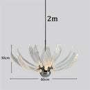 Axyaa Gold Iron Art LED Chandelier for Dining Room, Foyer, Hotel, Stairs