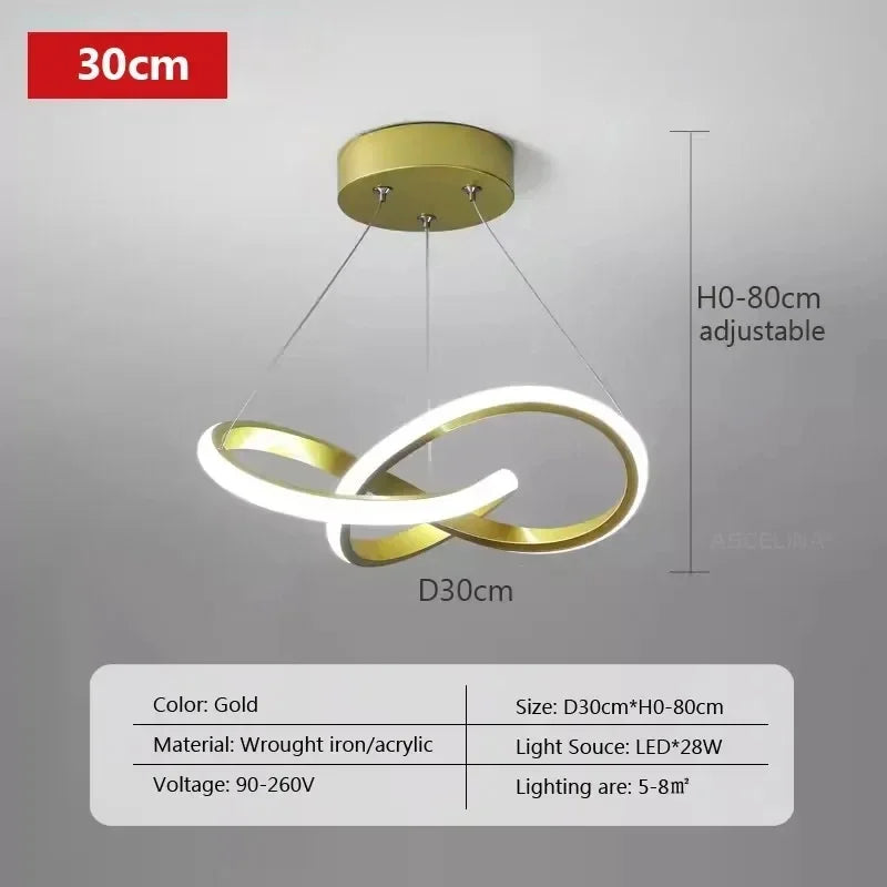 Axyaa Nordic LED Pendant Lamp for Dining Room, Bedroom & Living Room