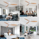 Axyaa Nordic Ceiling Fan with 6 Speed Remote Control for Large Spaces