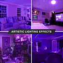 Axyaa 9W Purple UV LED Bulb Light for Halloween Party Decoration