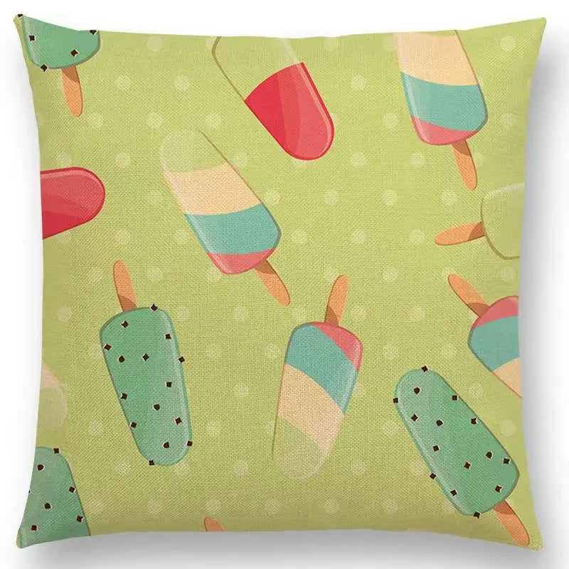 Axyaa Chocolate Candy Donuts Ice Cream Cushion Cover Party Throw Pillow Case