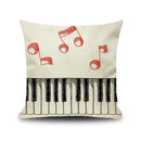 Axyaa Piano Key Notes Pillowcase - Home/Office Sofa Decor