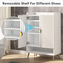 Axyaa 7-Tier Wooden Shoe Storage Cabinet with Adjustable Shelves
