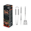 Axyaa 7-Piece Stainless Steel BBQ Tool Set in Paper Box for Outdoor Grilling