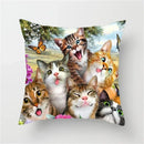 Axyaa Cute Cat Animal Pillowcase for Sofa Decoration in Living Room