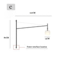 Axyaa Nordic Line Geometric Wall Lamp for Home Decoration Lighting