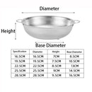 Axyaa Stainless Steel Mesh Strainer Colander Bowl with Handles